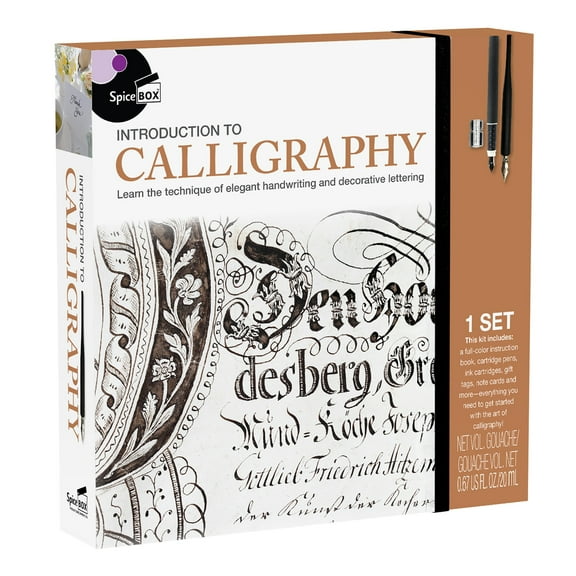 SpiceBox Introduction to Calligraphy Kit - Unleash Your Inner Artist and Master the Art of Beautiful Writing