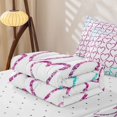 thumbnail image 5 of Erosebridal Lovely Hearts Zipper Twin Comforter Sets with Fitted Sheet and 2 Pillowcases, Love Theme Zipper Bedding Set, Reversible, Glitter Purple Teal, Reversible, 5 of 7