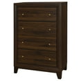 thumbnail image 4 of Coaster Welsley 4-Drawer Rectangular Transitional Wood Chest in Walnut, 4 of 13