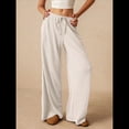 thumbnail image 4 of Pantalones Palazzo de Cintura Alta con Bolsillo y Pierna para Mujer, para Otoño e Invierno. S, 4 of 8
