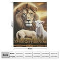 thumbnail image 4 of ARISTURING Christian Blanket Lion and Lamb Decor Throw Blanket lion of Judah Religious Faith Prayer Blanket Catholic Inspirational Gifts for Women Men Warm Soft Plush Flannel Blanket for Adult Kid, 4 of 6