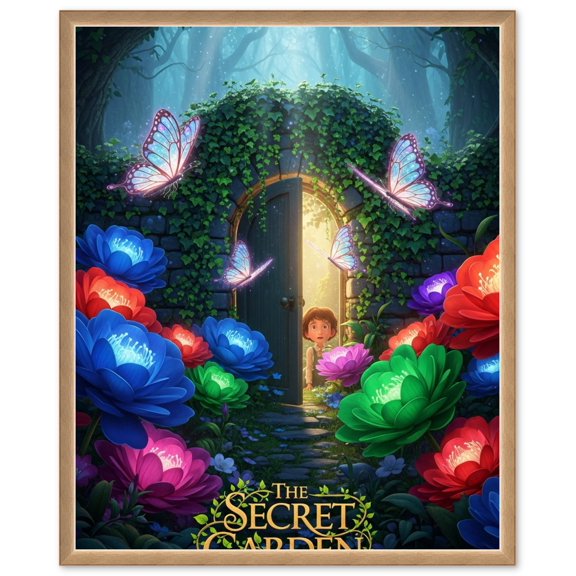 22x28 Brown Metallic Wood Frame - 'Brushed Steel' Thin - Great for Posters, Photos, Art Prints,