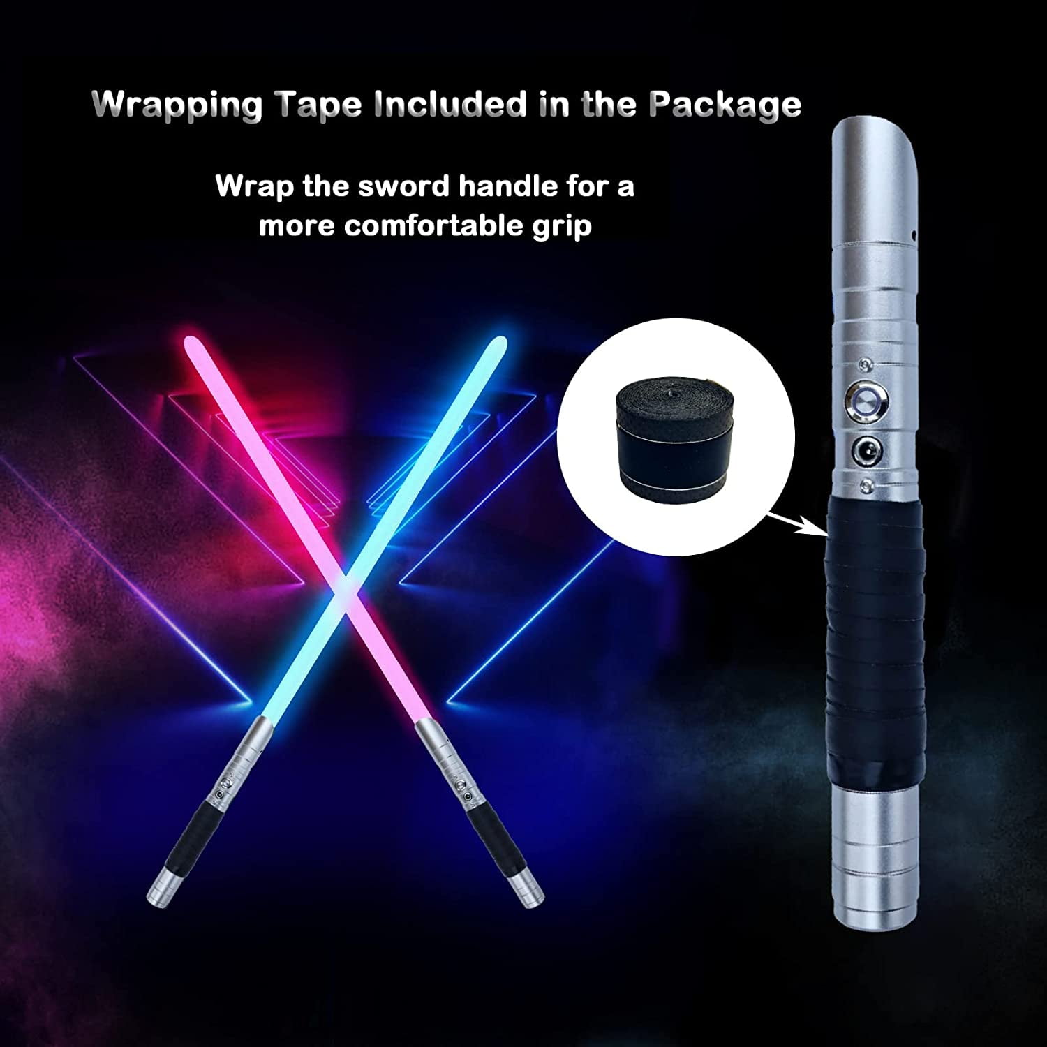 Kybers RGB Lightsaber for Adults, Metal Hilt Force FX Saber with 11 Colors & Smooth Swing Sound, Heavy-Grade Dueling Light saber Toy