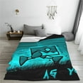 thumbnail image 2 of Lsque Geometry Dash Pattern Fuzzy Fleece Throw Blanket Extra Large,Super Soft,Fluffy and Warm Blankets for Couch,Bed,All Season Use (40"x30"), 2 of 7