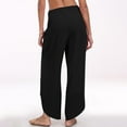 thumbnail image 5 of ZZwxWA Womens Baggy Wide Leg Pants Casual Elastic Waisted Palazzo Harem Pants High Waisted Flowy Lounge Pants with Pockets Holiday, 5 of 7