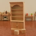 thumbnail image 2 of 1/12 Wood Bookshelf Bookcase Cabinet Miniature Furniture Ornament DIY Craft Prop, 2 of 4