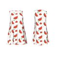thumbnail image 3 of Bixox Hand Drawn Watermelon Print Women's Sleeveless A-Line Dress with Pockets, Casual Knee-Length Tank Dress for Summer-3X-Large, 3 of 7