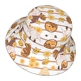 thumbnail image 3 of Bingfone Cute Bee Gnome Bucket Hat For Men Women,Packable Reversible Printed Sun Hats,Fisherman Outdoor Travel Hiking Beach Caps, 3 of 9