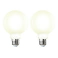 thumbnail image 2 of Bulbrite Pack of (2) 8.5 Watt Dimmable Milky Filament G25 Medium (E26) LED Light Bulb - 800 Lumens, 3000K, 2 of 2