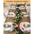 thumbnail image 4 of 13 Inch Round Placemats Set of 4, Christmas Snowman Non Slip Heat Insulation PP Table Mats, Pink Xmas Tree Elk Gifts Snowflake Washable Place Mats for Kitchen Dining Party Table Decor, 4 of 7