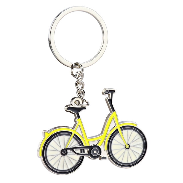 Llavero con colgante amarillo para bicicleta Creative Bicycle