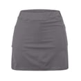 thumbnail image 5 of Huresd Tennis Skirts for Women with Shorts High Waisted Athletic Shorts Tummy Control Golf Skorts for Women with Pockets Gray L, 5 of 8