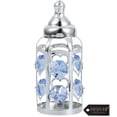 thumbnail image 3 of Matashi  Home Decorative Tabletop Showpiece Silver Plated Crystal Studded Baby Bottle Ornament with Light Blue Crystals, 3 of 5