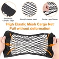 thumbnail image 4 of Uxcell 2pcs Universal Mesh Cargo Net 15.7" x 9.8" Automotive Cargo Net Wall Sticker Organizer Pouch Bag Hook and Loop Elastic Storage Mesh Net with 4pcs Tape Stickers for Truck SUV RV, 4 of 7