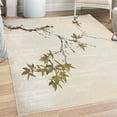 thumbnail image 1 of Japanese Decorative Rug, Cherry Blossom Sakura Tree Branches Romantic Spring Themed Watercolor Picture, Quality Carpet for Bedroom Dorm and Living Room, 6 Sizes, Khaki Coral, by Ambesonne, 1 of 4