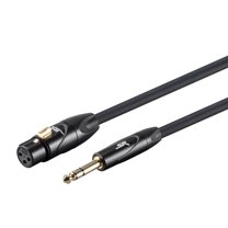 Monoprice XLR Female to 1/4 Inch TRS Male Cable - 3 Feet - Black | 16AWG, Gold Plated - Stage Right Series