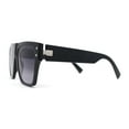 thumbnail image 3 of Retro Oversize Thick Plastic Horn Rim Flat Top Mobster Sunglasses Black Smoke, 3 of 4