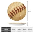 thumbnail image 2 of Kdxio Vintage Baseball Bone China Decorative Plate Ceramic Decorative Plate for Home Office Wall Stand Decorative Plates for Home Bedroom-6in, 2 of 6
