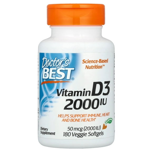 Doctors Best Vitamin D3 50 mcg (2,000 IU) 180 Softgel