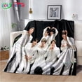 thumbnail image 2 of Manta de grupo de niños Idol coreano, manta súper suave y cálida para sofá cama, cubierta de forro polar, el más nuevo, 2 of 4