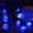 Blue, variant on 1pc 20/30/50 LED Purple/Blue Light Crystal Globe Solar String Light Outdoor Garden Solar Lamp For Home Yard Halloween Decoration