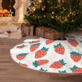 thumbnail image 5 of Sikiie Strawberries Nativity Christmas Tree Skirt, Jesus Christian Winter Holiday Tree Mat Decoration(30-48IN)30", 5 of 6