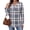 1 Grey-Plaid, variant on V Neck Sweatshirts for Women Casual Long Sleeve Shirts Button Pullover Tops Fashion Fall Outfits