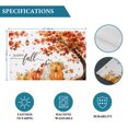 thumbnail image 6 of Happy Fall Placemats Set of 2, Maple Tree Orange Pumpkins Thanksgiving Washable Wipeable Table Mats for Dining Tables, Indoor Outdoor Kitchen Place Mats for Holiday Party Table Decor, 6 of 9