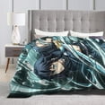 thumbnail image 5 of Cozy Warm Plush Throw Demon Slayer Tokitou Muichirou Fluffy Blanket for Bed Couch Living Room 50"x40", 5 of 8