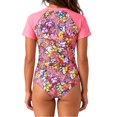 thumbnail image 2 of Maui and Sons Girl's Maui Garden Two-Piece Swimsuit, High Performance Stretch Bikini Bathing Suit and Athletic Swimwear for Kids, 2 of 5