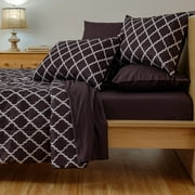 Dawn 7-Piece Bed-in-a-Bag Comforter Set in Olivia Black, Full Size, Soft, Durable and Easy Care