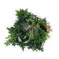 thumbnail image 3 of Panel de pared decorativo de césped artificial de 25x25 cm con hojas verdes decorativas realistas de PP Estilo C, 3 of 9