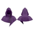 thumbnail image 4 of Gelikeya Halloween Cloak for Men Women Hood Hat Shawl Scarf Cape Hooded Poncho Halloween Apparel, Purple, One Size, 4 of 4