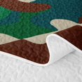 thumbnail image 5 of Manfei Minimalism Camouflage Twin Quilt Set, Countryside Camo Twin Coverlet Set, Green Beige, 2-Piece, 1 Bedspread and 1 Pillowcase, 5 of 7