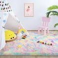 thumbnail image 5 of Lochas Fluffy Rainbow Area Rugs for Bedroom Soft Colorful Rugs for Girls Room Kids Baby Room and Living Room Nursery Room 4’x 6’, 5 of 7