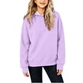 thumbnail image 2 of NAISIBABY Girls Sweatshirts Long Sleeve Casual Soft Solid Color Pullover Sweatshirts Purple Size 10, 2 of 6