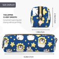 thumbnail image 3 of Disketp Star Penguin Estuche de Lápices de Cuero con Cierre, Estuche Compacto para Papelería, Bolígrafos y Accesorios Pequeños, 3 of 7