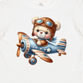 thumbnail image 4 of Inktastic Cute Teddy Bear Pilot in Airplane Boys or Girls Baby T-Shirt, 4 of 5
