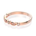 thumbnail image 6 of 2.25Ct Rose Gold Oval Cut Diamond Engagement Ring Set, Half Eternity Ring, Hidden Halo Bridal Ring, Perfect Gift For Her, 6 of 9