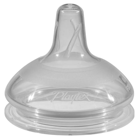 Playtex Baby Breastlike Silicone Bottle Nipples, Medium Flow, 2