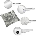 thumbnail image 4 of SHANXI Throw Pillow Covers Flower Print Cushion Cover Soft Pillow Cases for Home Sofa Bed Chair Car Office Decorative 24x24in, 4 of 5