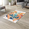 thumbnail image 1 of Poisson Cartoon Charmant Poissons - Illustration Zodiaque Rêveuse - Tapis Dobby, 1 of 5