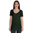 thumbnail image 1 of Inkmeso T-shirt d'Été Basique à Col en U, Manches Courtes, T-shirt en Coton Uni pour Femmes, 1 of 7