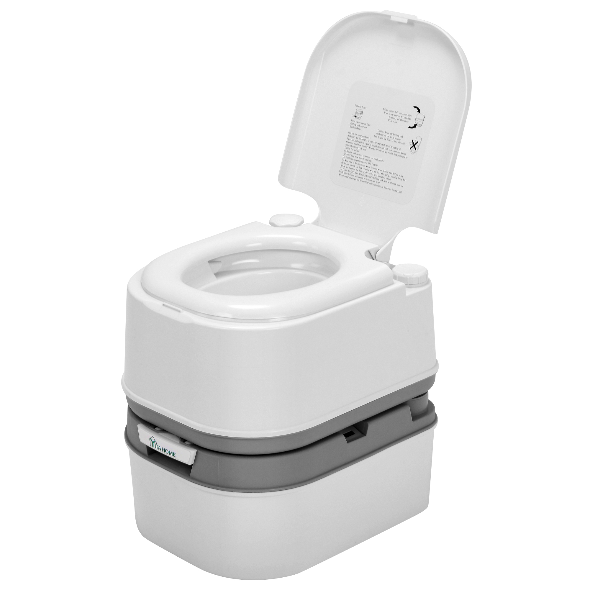 Dextrus 6.34 Gallon Portable Toilet, Indoor Outdoor Camping Porta Potty ...