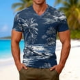 thumbnail image 2 of CONZONE Men's Hawaii T-Shirts Short Sleeve T Shirts for Men Casual Crew Neck Hawaiian Graphic Lightweight Tees Soft Summer Beach Tops, 2 of 6