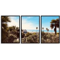 IDEA4WALL 3 Piece Canvas Wall Art Tropical Palm Trees Canvas Prints Framed Wall Art Decor