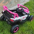 thumbnail image 6 of Joyracer 4WD 24 Volt Ride on Toys, 2 Seater Power Car wheels with Remote Control, Bluetooth, Spring Suspension, LED Light, Pink, 6 of 12