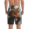 thumbnail image 5 of Cauagu Western Guitar Cowboy Print Pajama Bottoms for Men Sleep Pajama Shorts Elastic Waistband Sleep Pajama Short Men's PJ Shorts -X-Large, 5 of 6