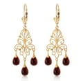 thumbnail image 2 of Galaxy Gold 14k Yellow Gold Chandelier Earrings with Natural Garnets, 2 of 3