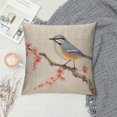 thumbnail image 2 of COMIO  White-Eared Blue Bird Throw Pillow Covers Farmhouse Double Sided with Zipper Decorative Pillows for Couch Cushion Sofa Outdoor, 2 of 5